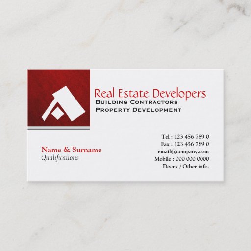 Customizable Property real estate monogram A Business Card Template