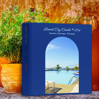 Property Rental Photo Arch Navy 3 Ring Binder