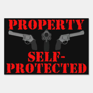 PROPERTY SELF-PROTECTED Lawn Sign