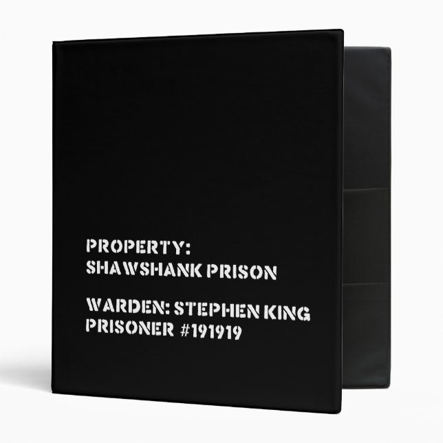 Property: Shawshank Prison Binder (Front/Inside)