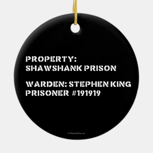Property: Shawshank Prison Ceramic Ornament (Back)