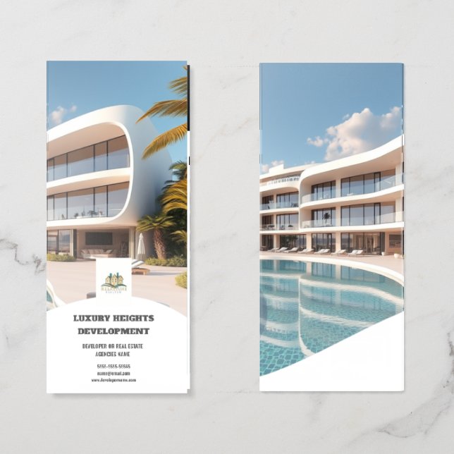 Property specialist real estate advertizing black brochure (Folded Front and Back)
