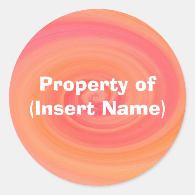 Property Sticker - Customized (Front)