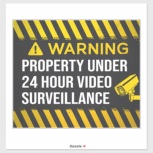 Property Under 24 Hour Video Surveillance Sticker