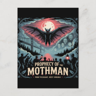 Prophecy of the Mothman – Point Pleasant, W V Holiday Postcard