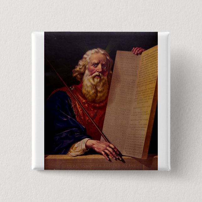 Prophet Moses on Mount Sinai – High-Fidelity Epic  Button (Front)