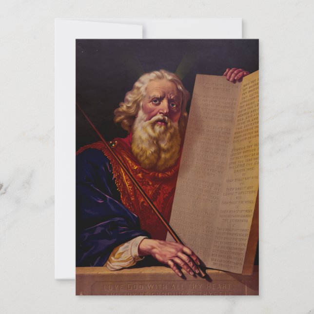 Prophet Moses on Mount Sinai – High-Fidelity Epic  Invitation (Front)