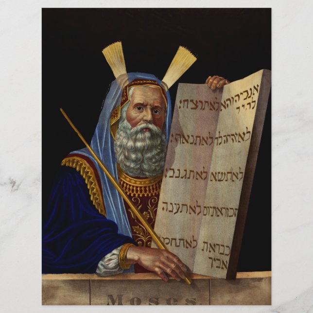 Prophet Moses with the Tablets of the Law  Flyer (Front)