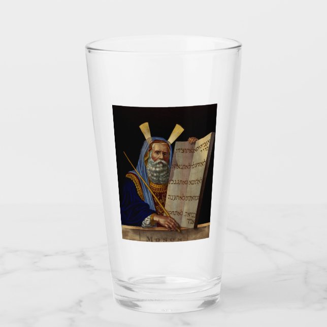 Prophet Moses with the Tablets of the Law  Glass (Front)