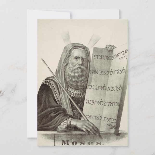 Prophet Moses with the Tablets of the Law Invitation (Front)