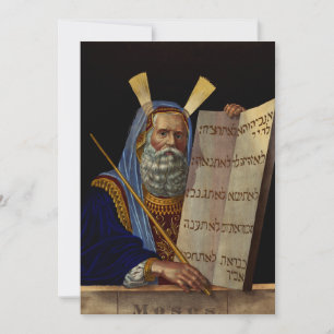 Prophet Moses with the Tablets of the Law  Invitation
