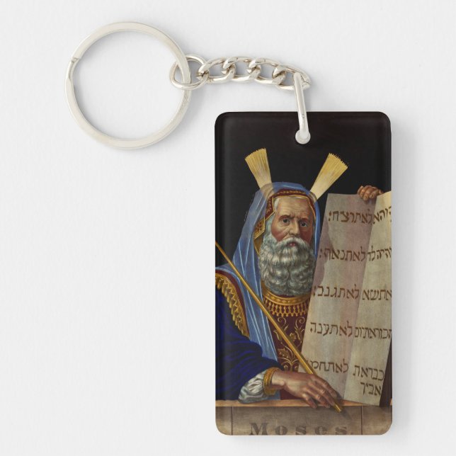Prophet Moses with the Tablets of the Law  Keychain (Front)