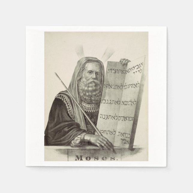 Prophet Moses with the Tablets of the Law Napkins (Front)