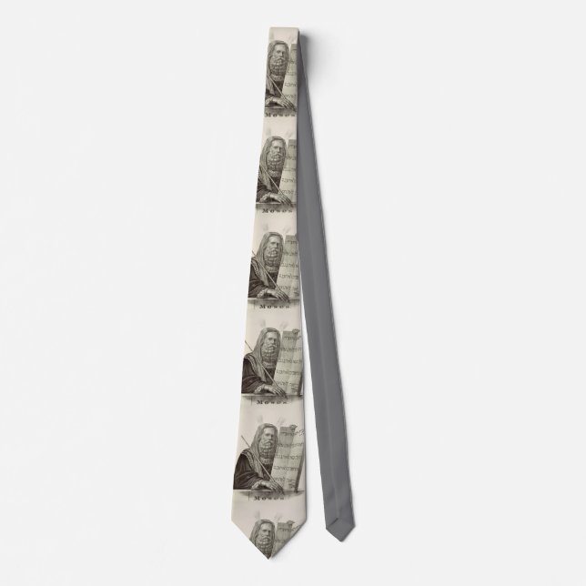 Prophet Moses with the Tablets of the Law Neck Tie (Front)