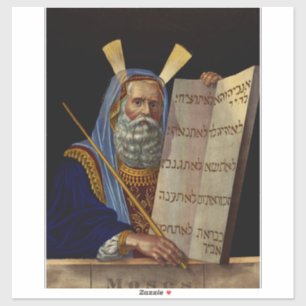 Prophet Moses with the Tablets of the Law Sticker