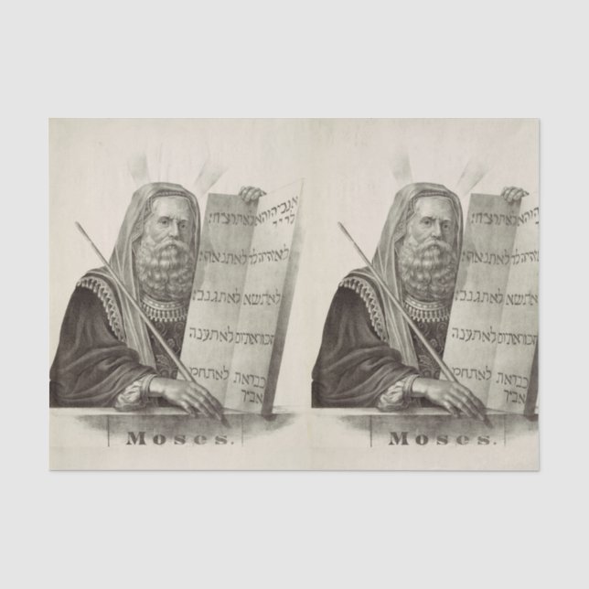 Prophet Moses with the Tablets of the Law Tissue Paper (Front)