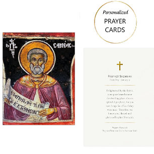 Prophet Shemaiah Orthodox Christian Prayer Card