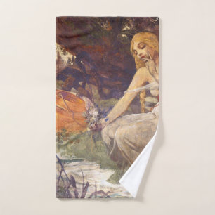 Prophetess Alphonse Mucha Hand Towel
