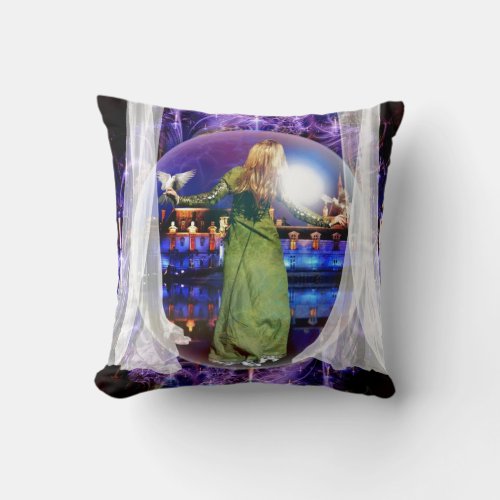 prophetic art created by Dolores DeVelde Throw Pillow