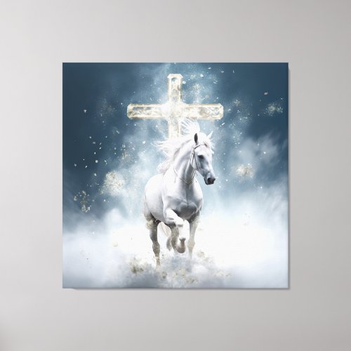 Prophetic White Horse Canvas Print