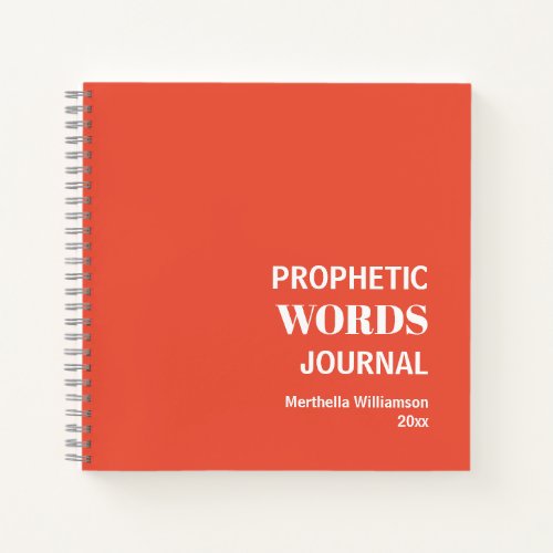 Prophetic Words Personalized Prayer Journal