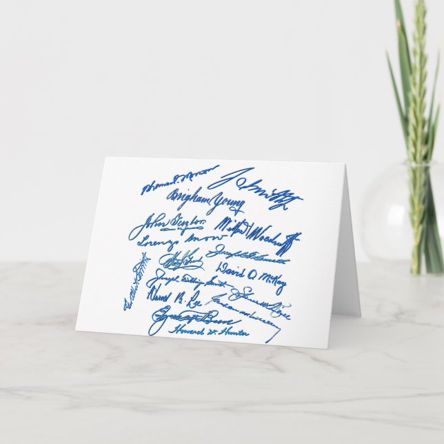 Prophets Autographs Card (Front)