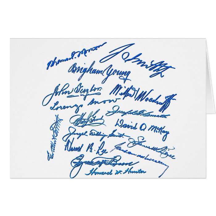 Prophets Autographs Greeting Cards