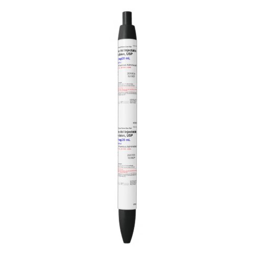 Propofol Anesthesia CRNA Black Trim Pen Black Ink Black Ink Pen