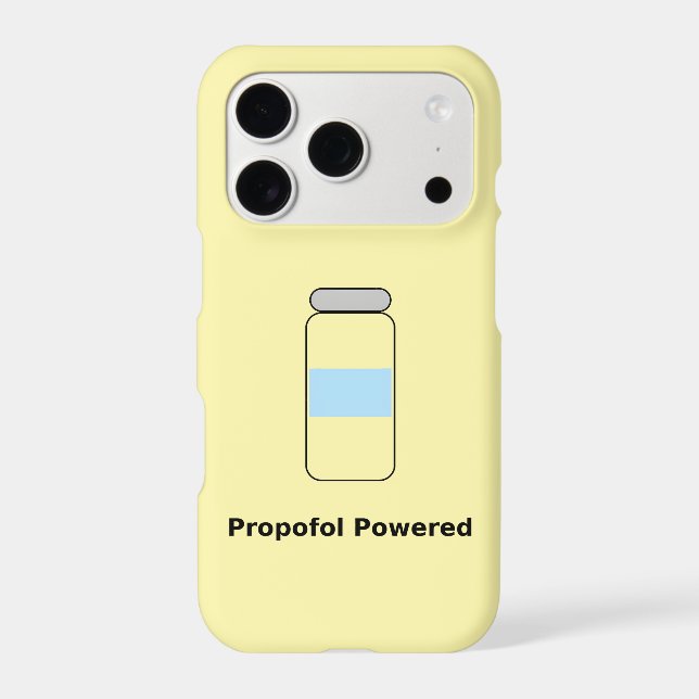 Propofol Powered – Funny Anesthesiologist Humor iPhone Case (Back)