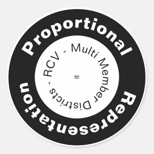 Proportional Representation circular Sticker