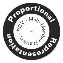 Proportional Representation circular Sticker