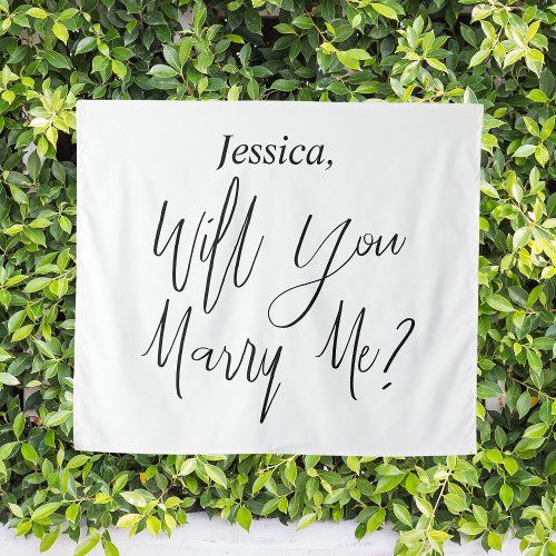 Proposal Backdrop Custom Name Will You Marry Me
