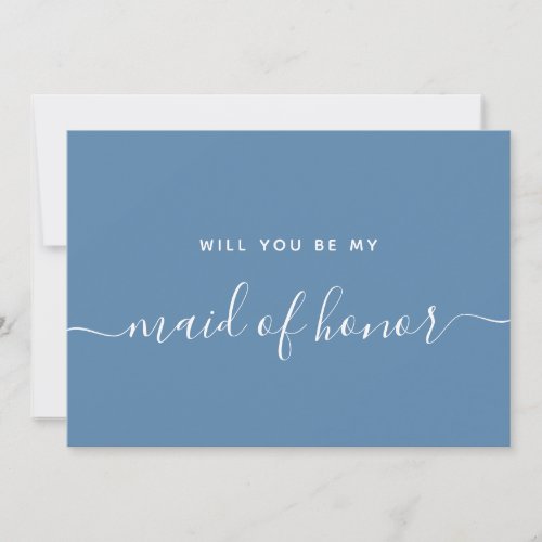 Proposal Bridal Party Will You Be My Maid Of Honor Invitation