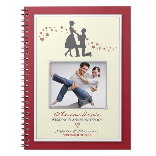 Proposal Brides Wedding Planner Notebook red