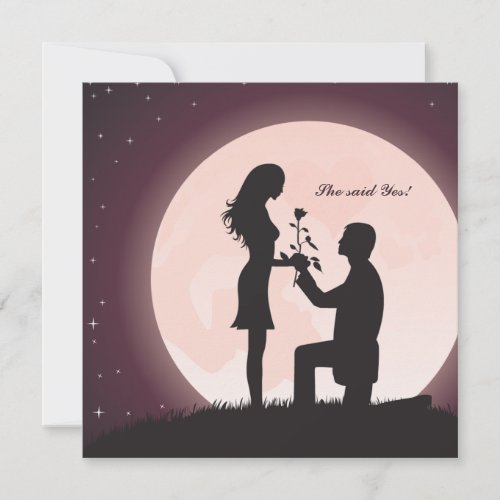 Proposal by Moonlight Engagement Invitation