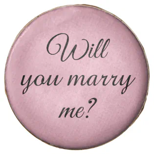 Proposal Cookie:  Pink &amp; Black Chocolate Covered Oreo
