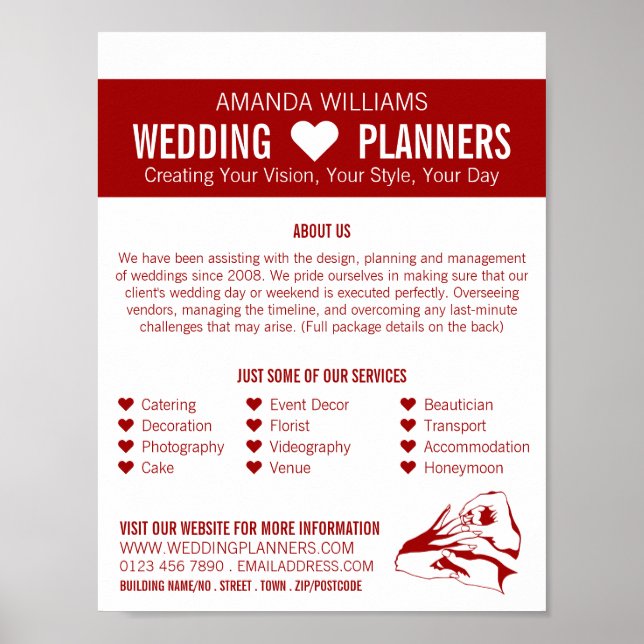 Proposal Design, Wedding Event Planner Advertising Poster (Front)