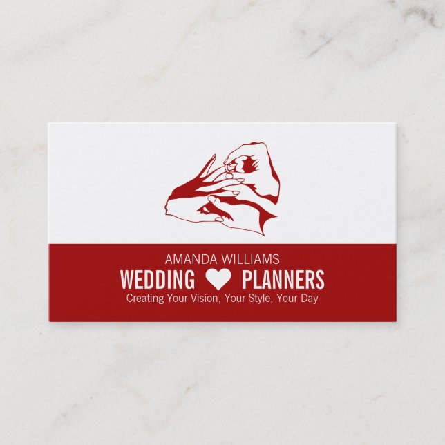 Proposal Design, Wedding Event Planner Business Card (Front)