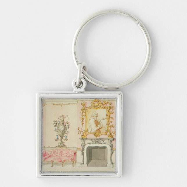 Proposal for a drawing room interior, 1755-60 (w/c keychain (Front)
