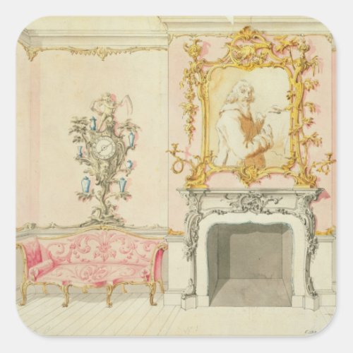 Proposal for a drawing room interior 1755_60 wc square sticker
