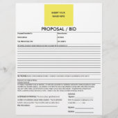 Proposal Form Deluxeforms Blank Template (Front)
