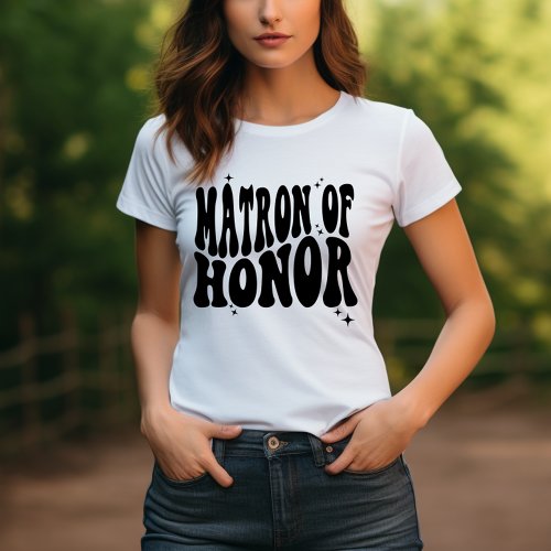 Proposal Gift Retro Matron Of Honor Bridal Party T_Shirt