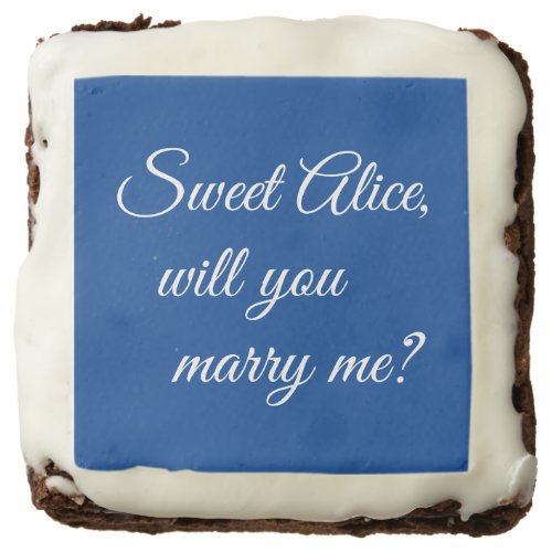 Proposal in Blue  White   Brownie