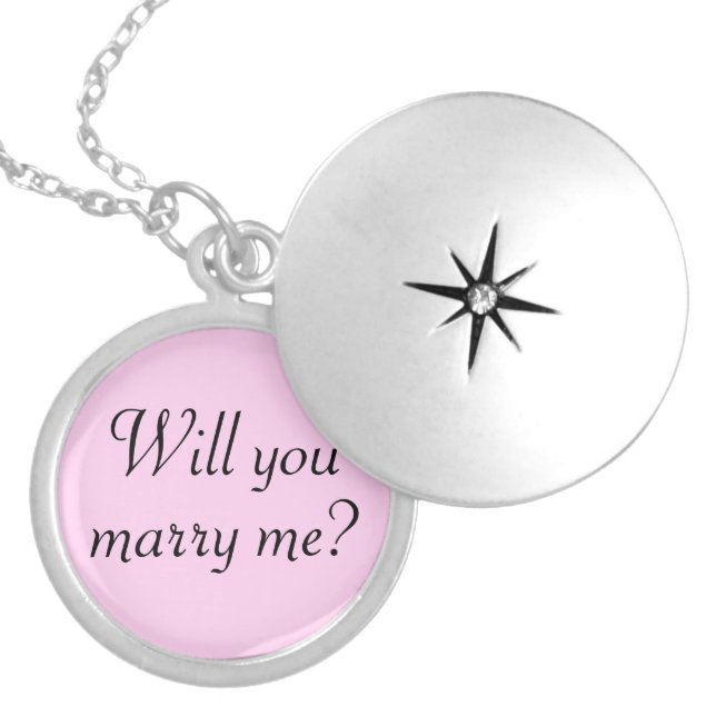 Proposal in Pink & Black:  Locket Necklace (Front)