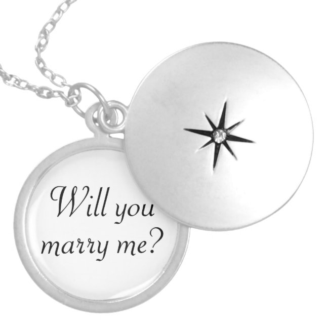 Proposal in White & Black: Locket Necklace (Front)