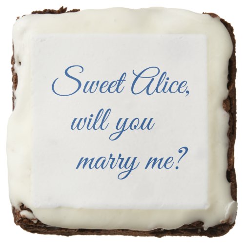 Proposal in White  Blue   Brownie