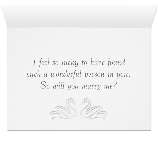 Proposal, Marry me Card with hands and daisy (Inside Horizontal (Bottom))