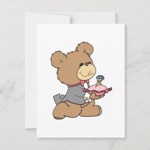 proposal or ring bearer teddy bear design