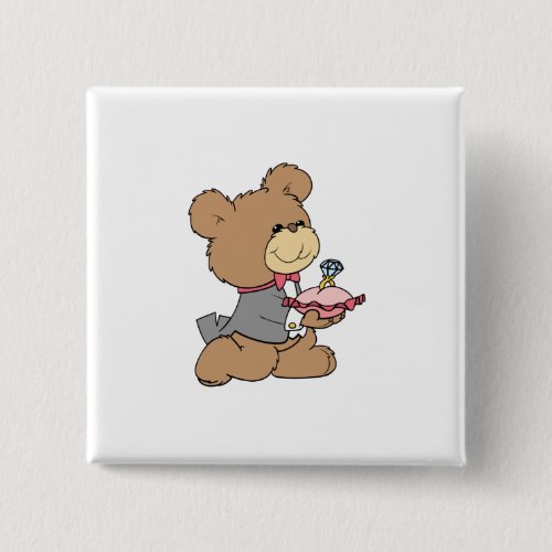 proposal or ring bearer teddy bear design button