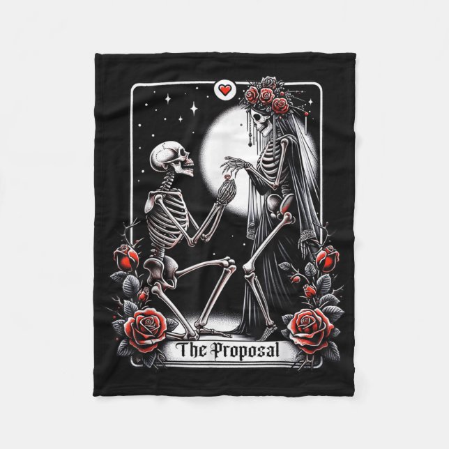 Proposal Tarot Card Engagement Party Bride Groom S Fleece Blanket (Front)